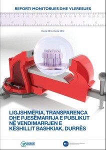 Ligjshmeria, Transparenca dhe Pjesmarrja e publikut ne vendimarrjen e keshillit bashkiak Durres, 2012-2013