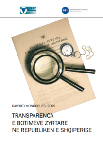 Transparenca e Botimeve Zyrtare ne Republiken e Shqiperise 2009