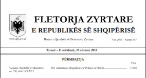 fletore zyrtare rregullorja